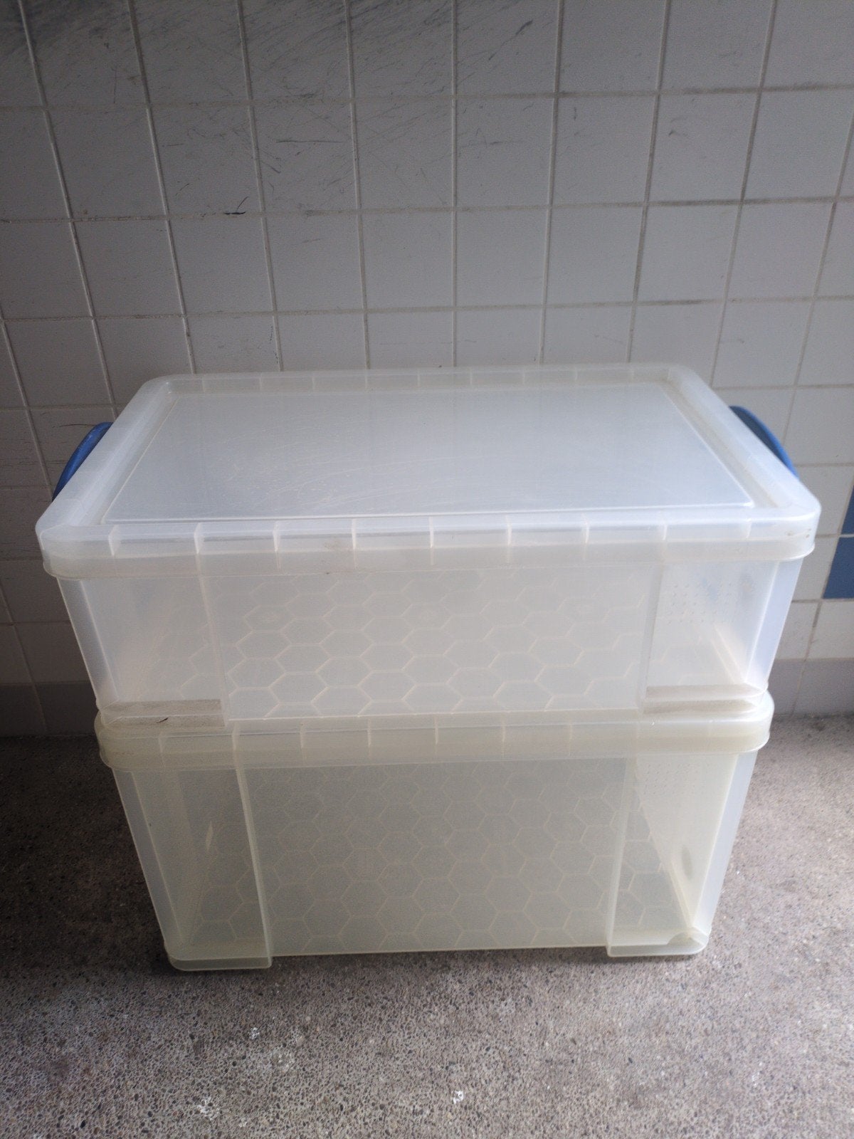 Really Useful Box 50L en 84L stevige opbergboxen, Ophalen, Gebruikt, 40 tot 60 cm, Bak of Kist