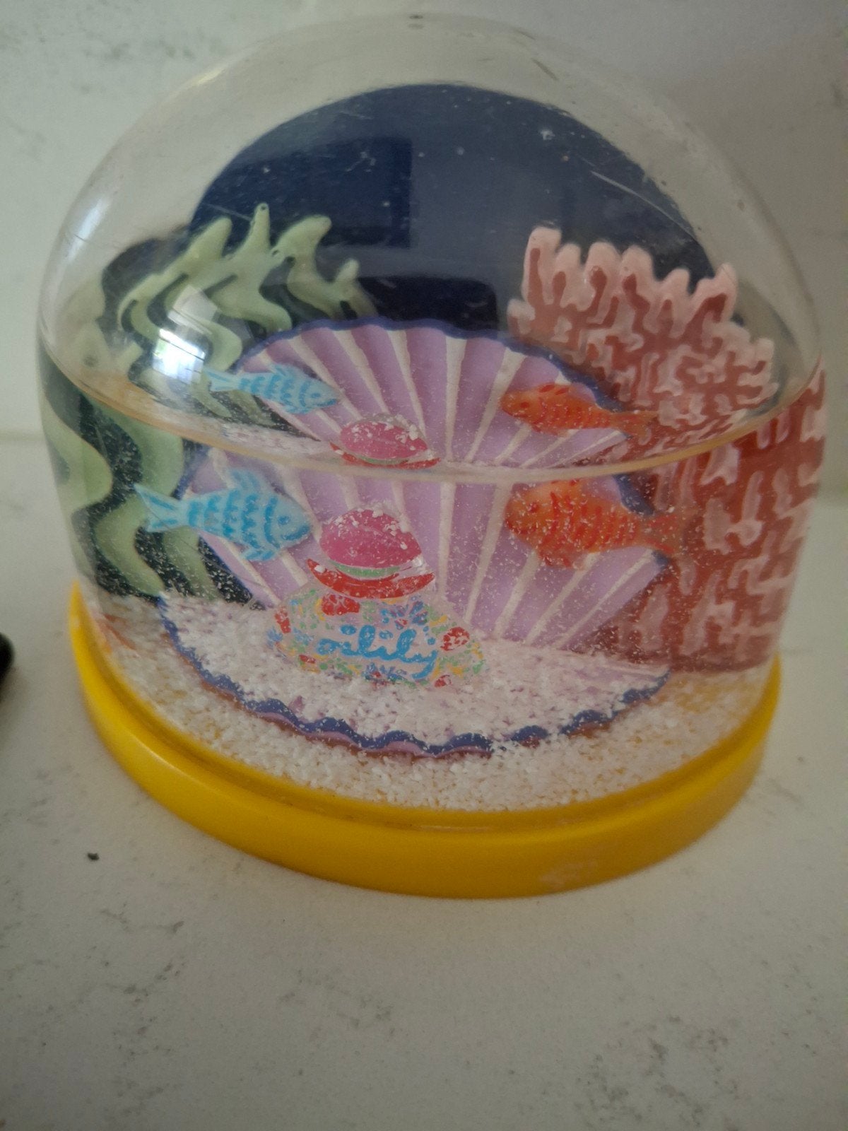 Oilily sneeuwbol / waterbol met onderwaterwereld, Ophalen of Verzenden, Gebruikt
