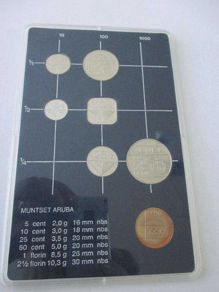 Aruba jaarset 1986 unc, Postzegels en Munten, Munten | Nederland, Ophalen of Verzenden, Koningin Beatrix, Overige waardes, Setje