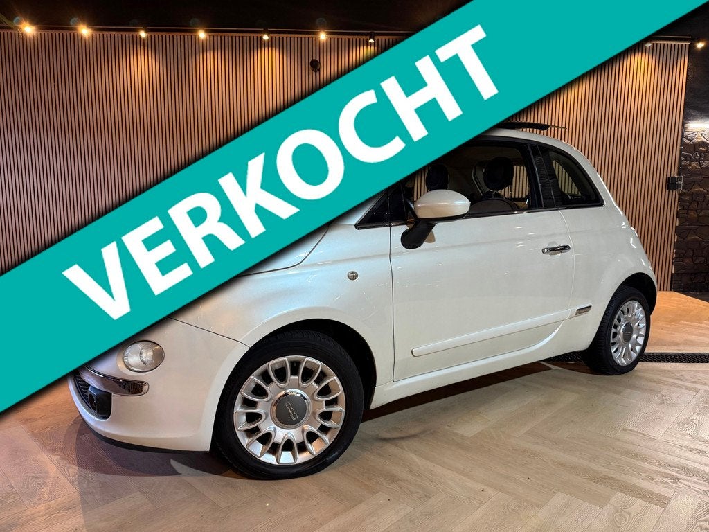 Fiat 500 1.2 | Parelmoer | Schuifdak | Carplay, USB, Stof, Gebruikt, 1242 cc