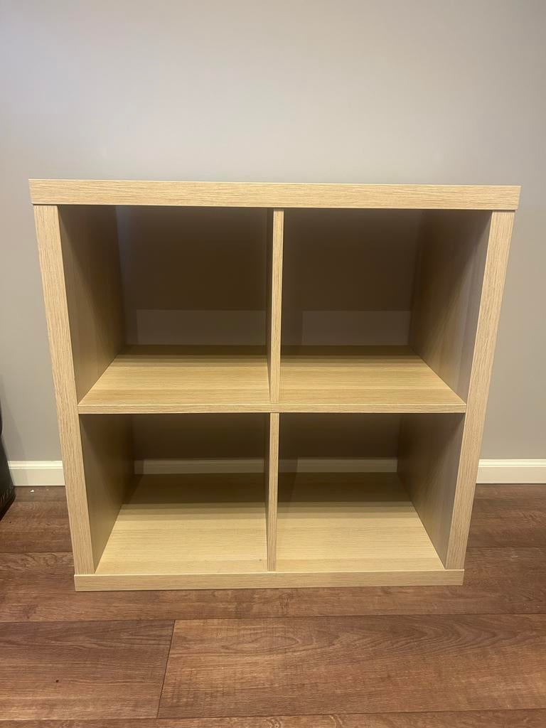 IKEA Kallax kast 4 vakken - Licht houtkleur, Ophalen, Gebruikt