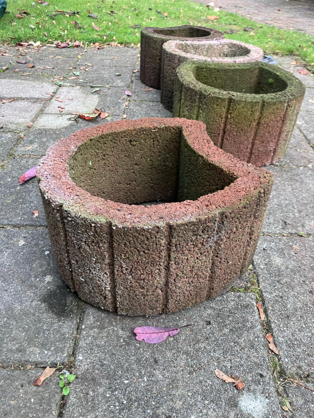 Stapelblokken/Bloembakken van beton, 40 stuks, Ophalen, Gebruikt, Minder dan 60 cm, Overige vormen