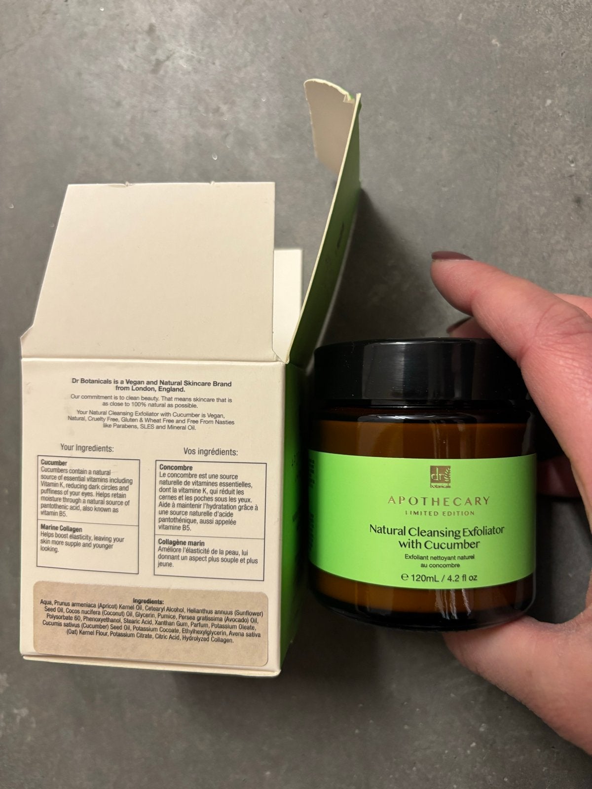 Dr Botanicals Natural Cleansing Exfoliator met Komkommer, Ophalen of Verzenden, Nieuw, Gehele gezicht, Reiniging