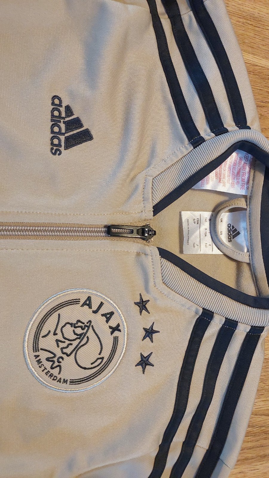 Adidas Ajax trainingsjack maat 140 met ritsen, Adidas, Gebruikt, Ophalen of Verzenden, Jongen