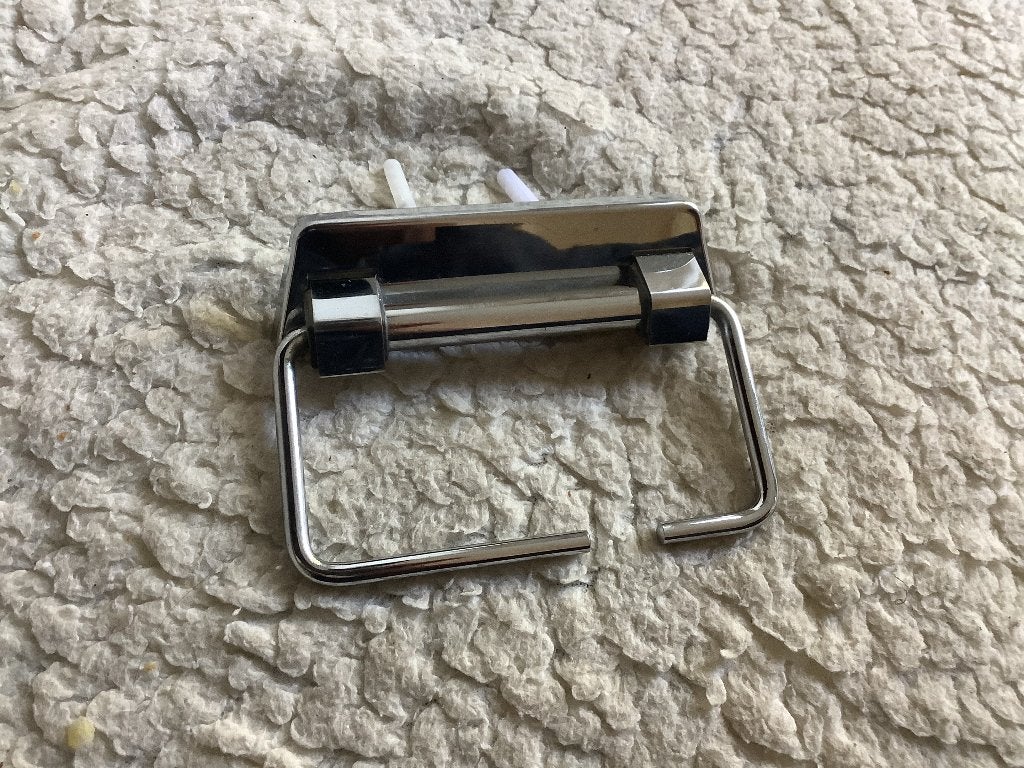 WC rolhouder WC-rolhouder WC rol houder met schroeven + plug, Ophalen, Zo goed als nieuw, Chroom, Toilet