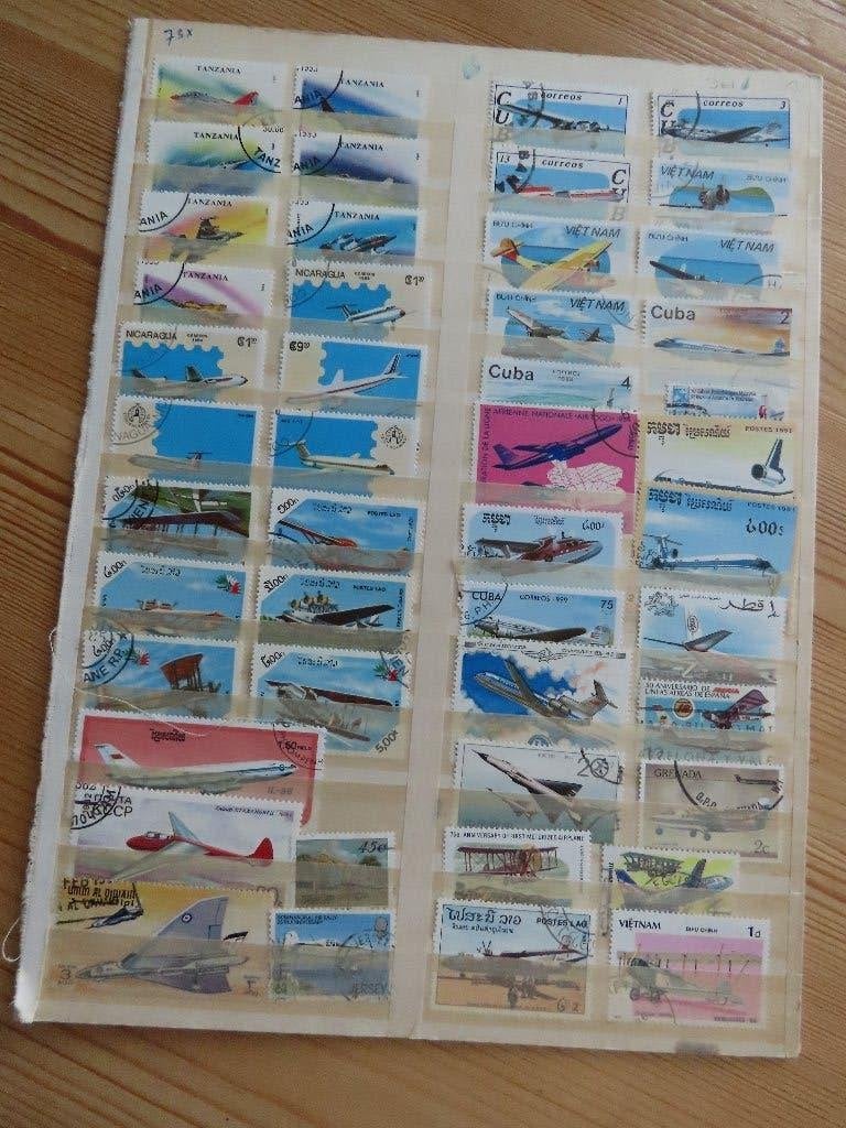 stokblad vliegtuigen, Ophalen of Verzenden, Gestempeld, Vliegtuigen