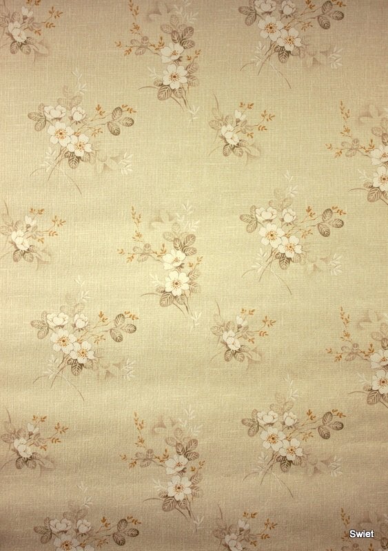 9914 Origineel vintage beige jutelook bloemenbehang swiet, Huis en Inrichting, Stoffering | Behang, Ophalen of Verzenden, Minder dan 10 m²