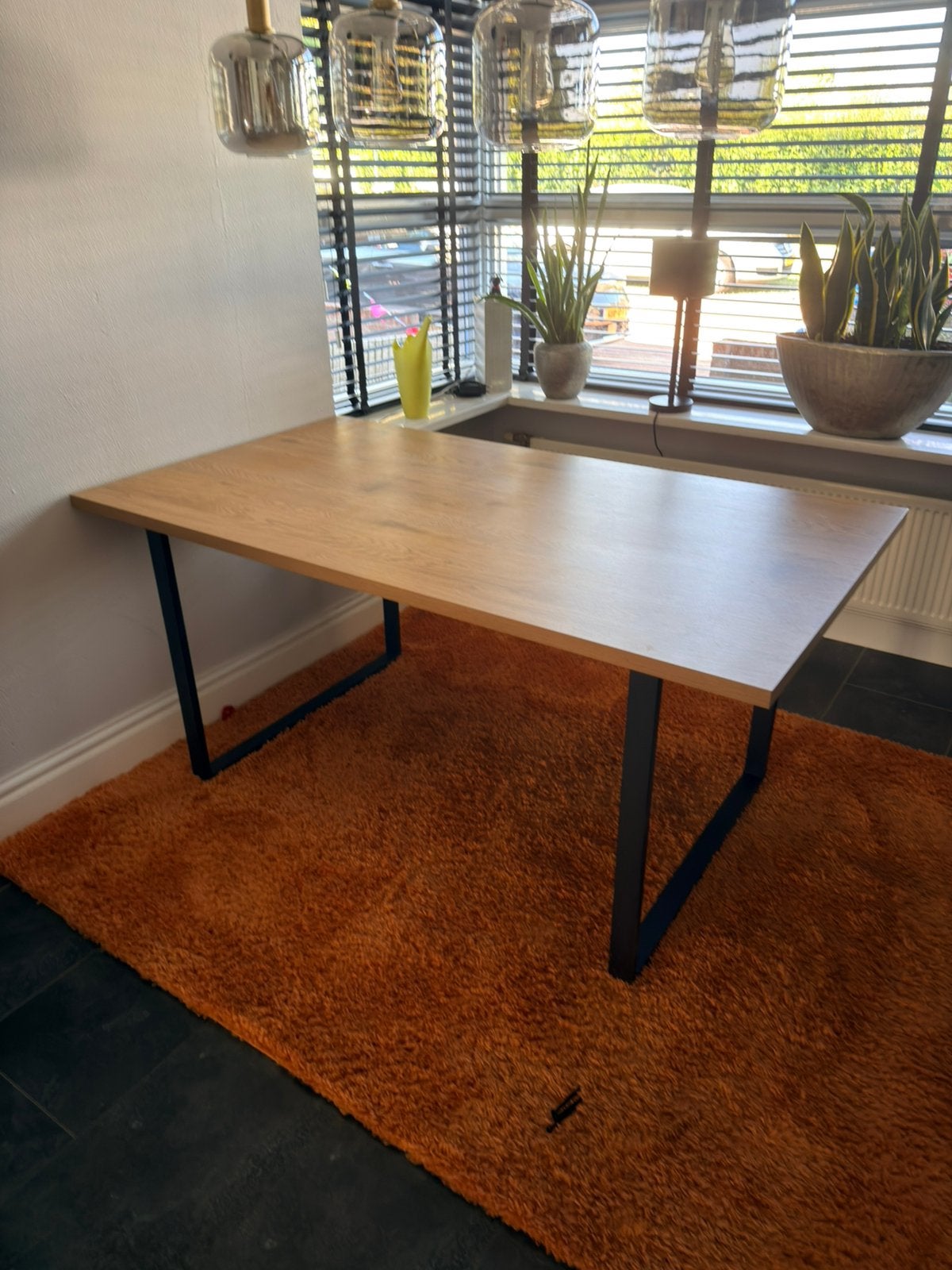 Eettafel. 90x160, Huis en Inrichting, Tafels | Eettafels, Ophalen, 50 tot 100 cm, Zo goed als nieuw, 150 tot 200 cm