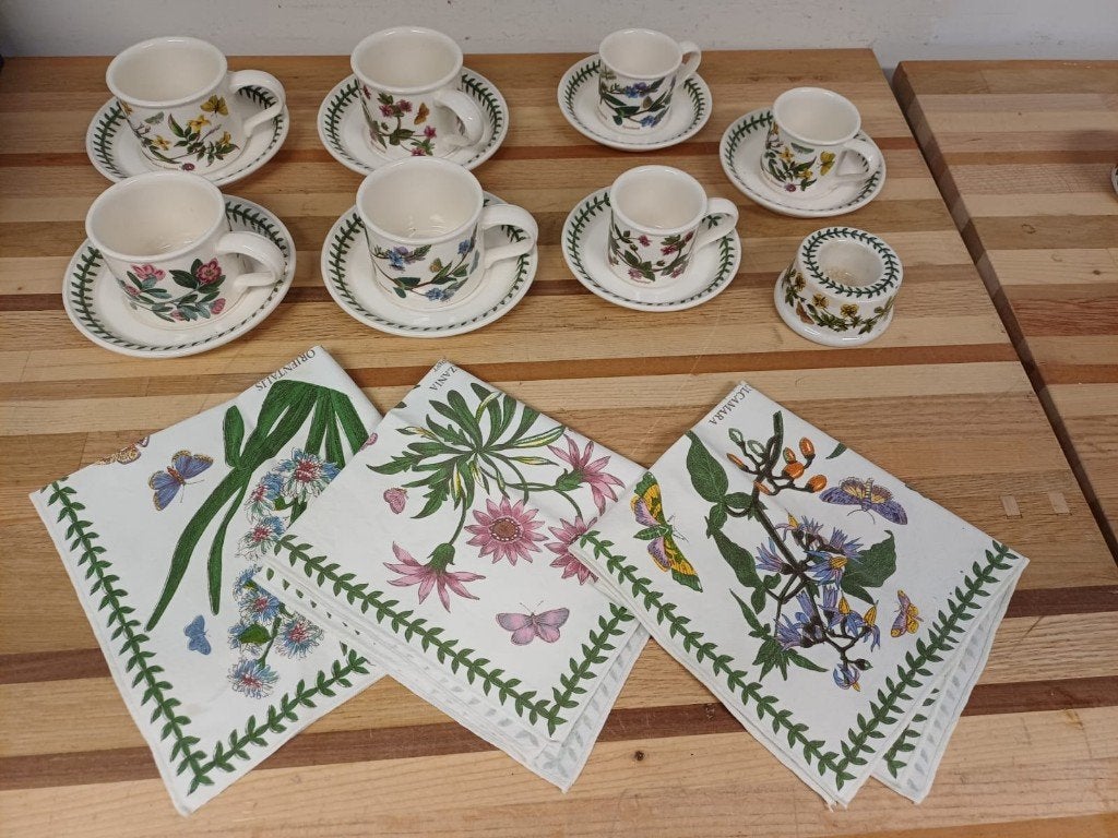 Portmeirion Servies - Botanic garden -13 delig & 3 servetten, Ophalen of Verzenden, Gebruikt, Porselein, Overige stijlen