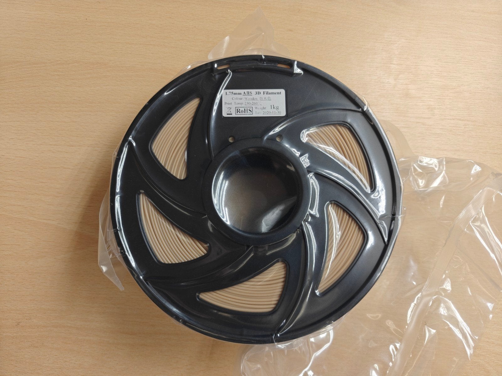 1kg ABS 3D-Printer Filament - Houtkleur, Computers en Software, 3D-printerbenodigheden, Ophalen of Verzenden, Nieuw