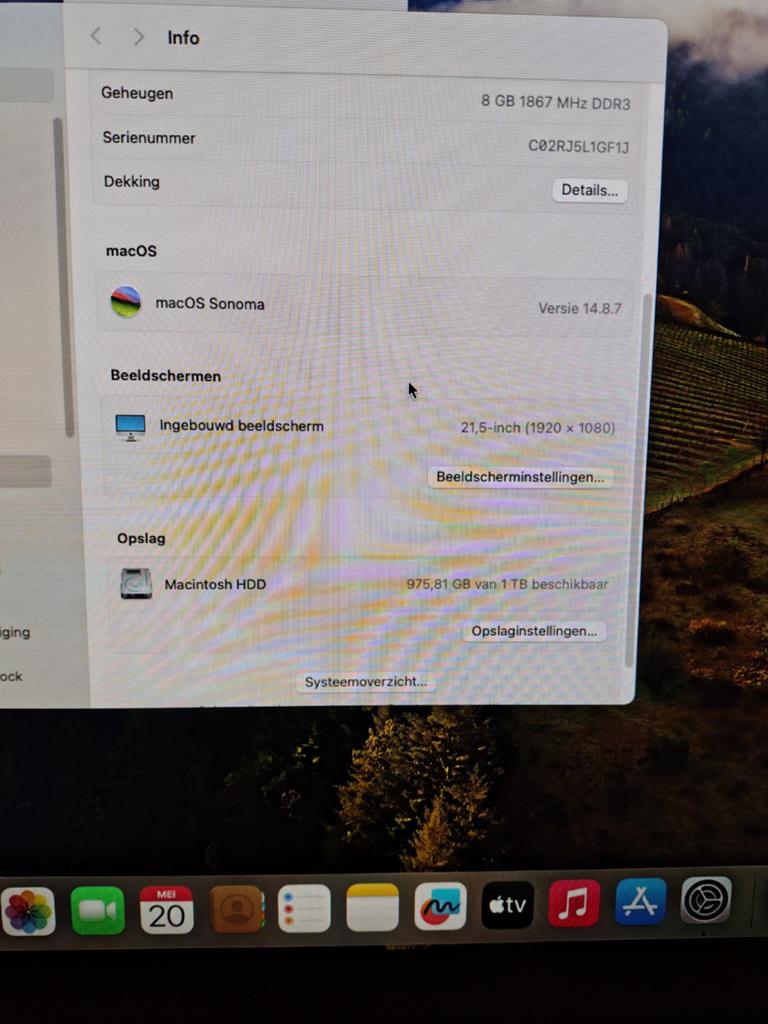 iMac 21,5-inch, Late 2015 - 8GB RAM, 1TB HDD, Computers en Software, Apple Desktops, Ophalen, Gebruikt, 21,5-inch (1920 x 1080)