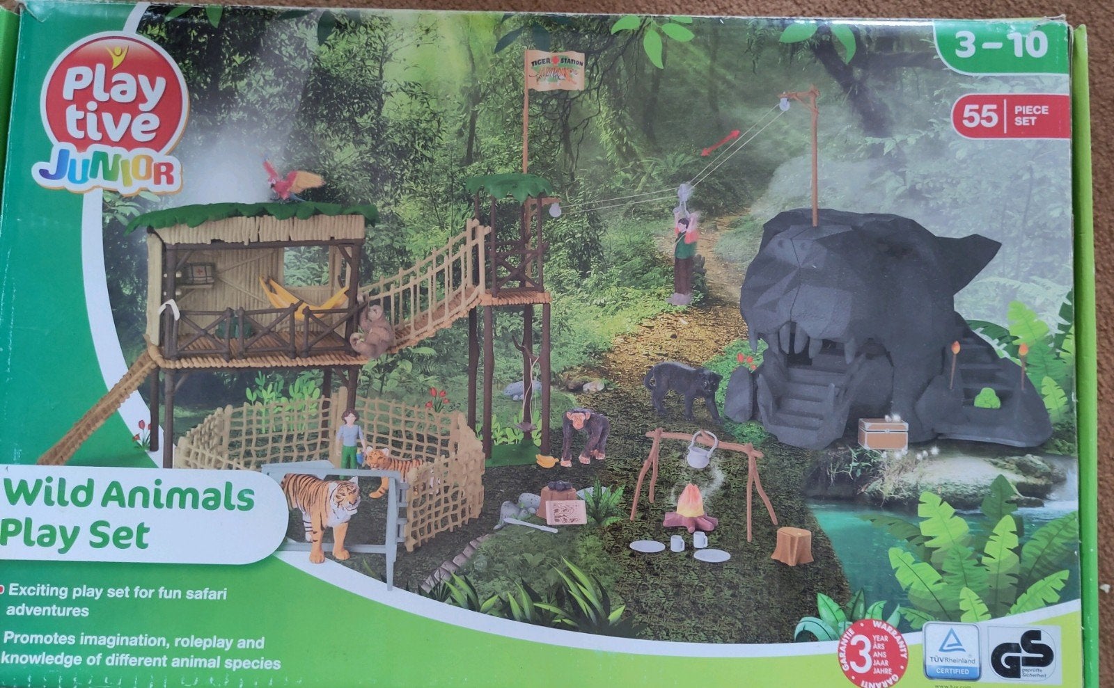 Speelgoed set Wilde Dieren met grot, Ophalen of Verzenden, Gebruikt, Jongen of Meisje