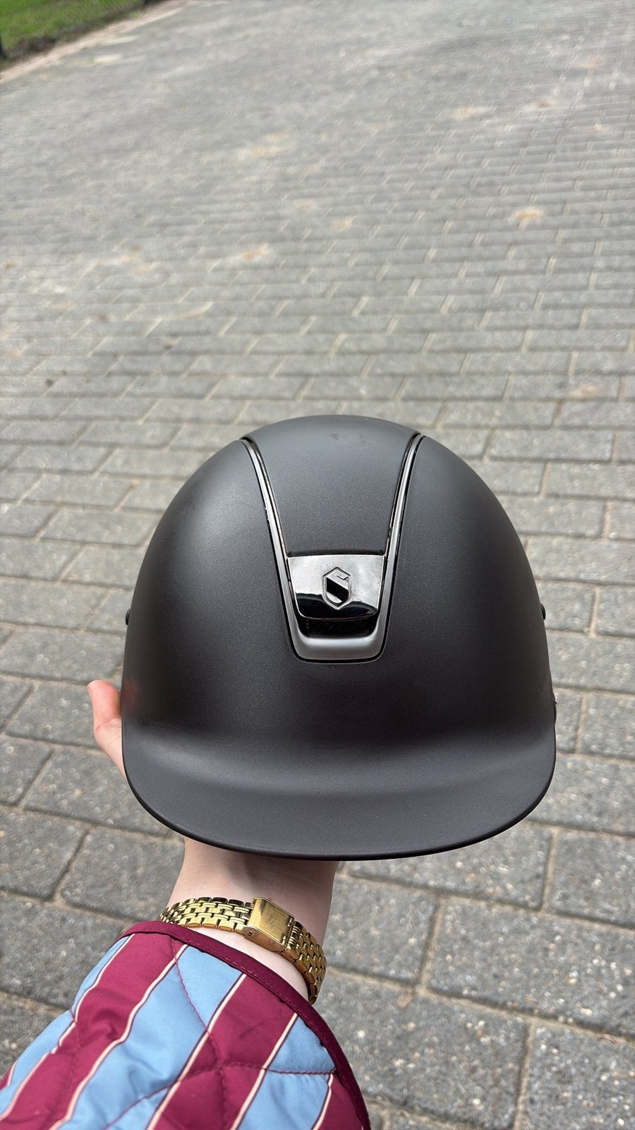 samshield cap, Dressuur, Ophalen of Verzenden, Zo goed als nieuw, Rijhelm/cap