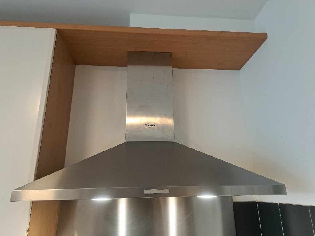 Inbouw gaskookplaat Zanussi afzuigkap Bosch RVS achterwand, Ophalen, Zo goed als nieuw, Inbouw, Gas