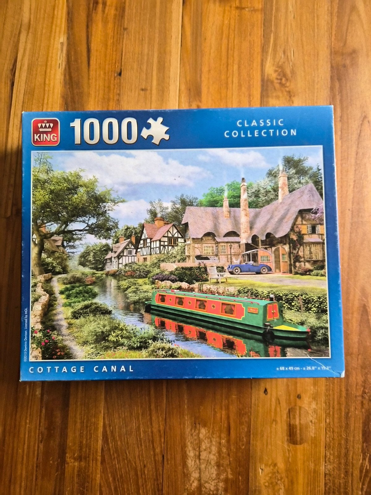 King Legpuzzel 1000 stukjes - Cottage Canal, Ophalen of Verzenden, 500 t/m 1500 stukjes, Gebruikt, Legpuzzel