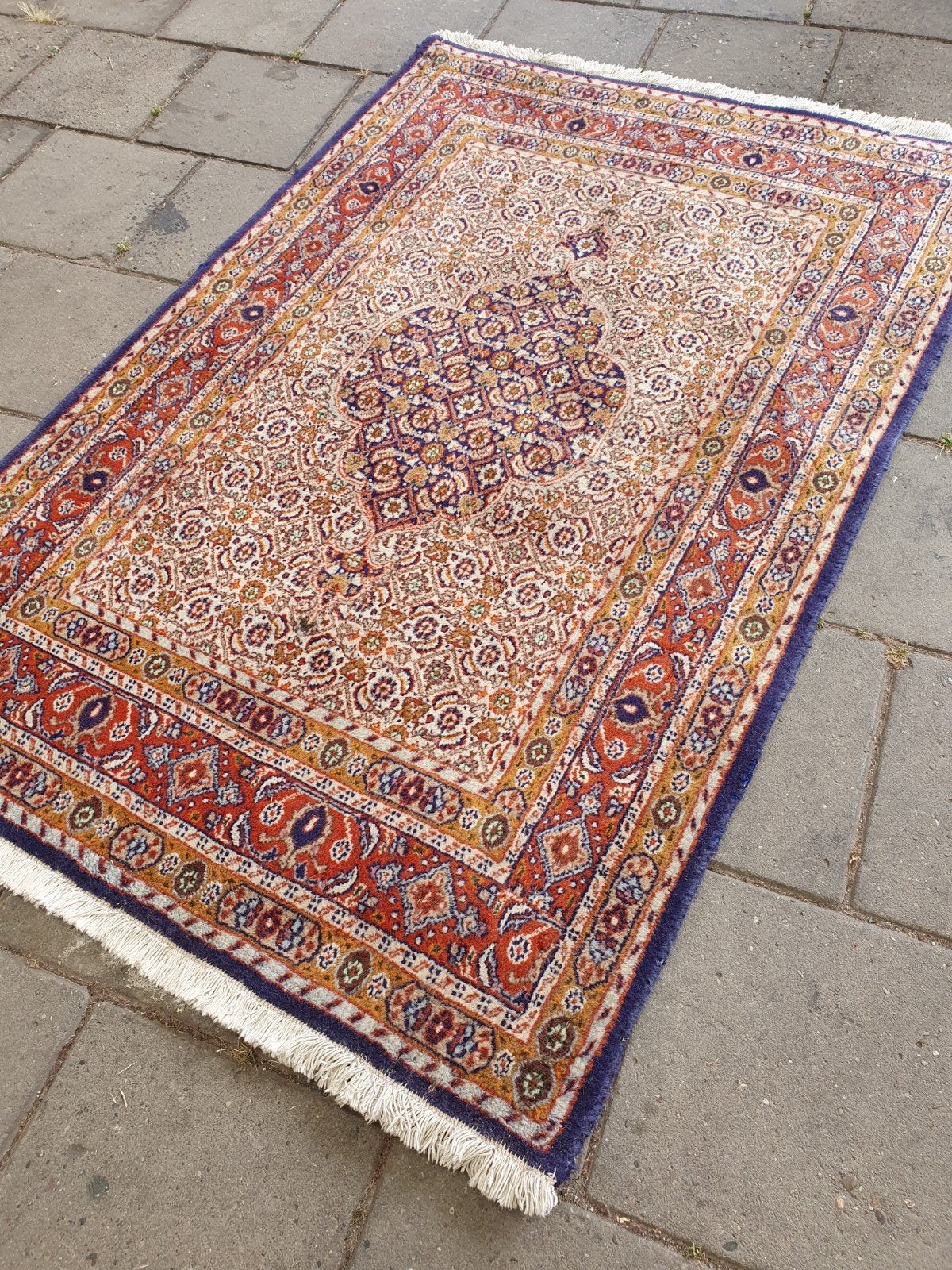Perzisch tapijt 155x100 cm..Moud, 150 tot 200 cm, Rechthoekig, Gebruikt, Moud