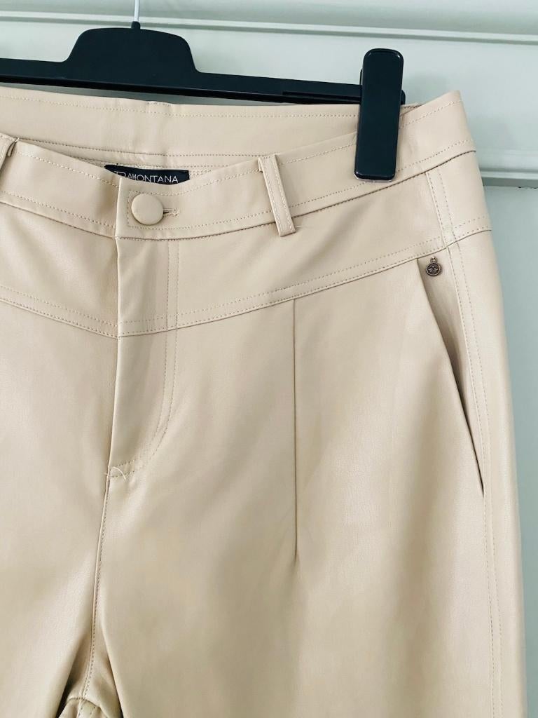 Broek PU Leer Tramontana Beige Maat 42 zgan, Tramontana, Beige, Maat 42/44 (L), Ophalen of Verzenden