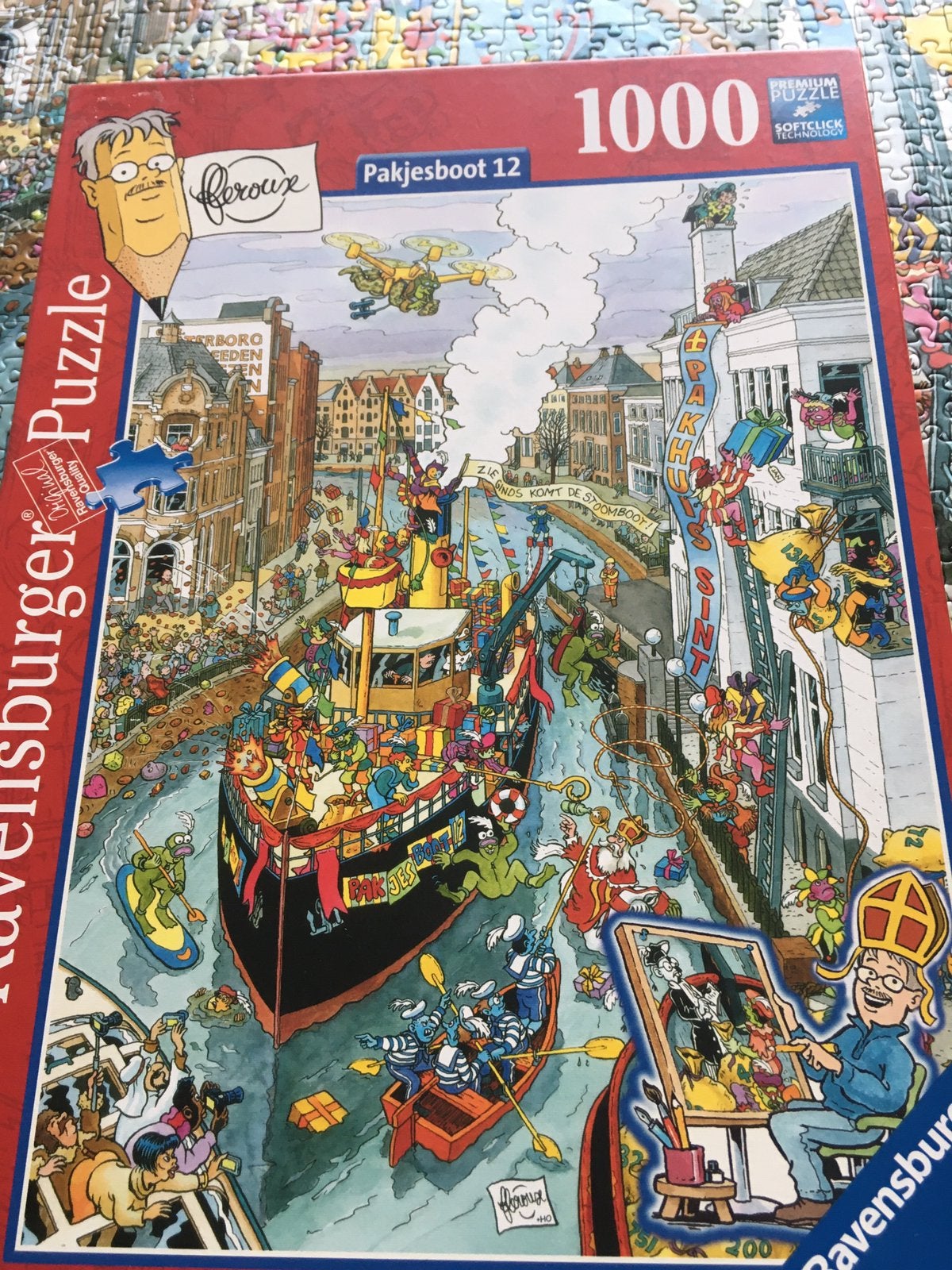 Puzzel de pakjes boot compleet, Ophalen, 500 t/m 1500 stukjes, Gebruikt, Legpuzzel
