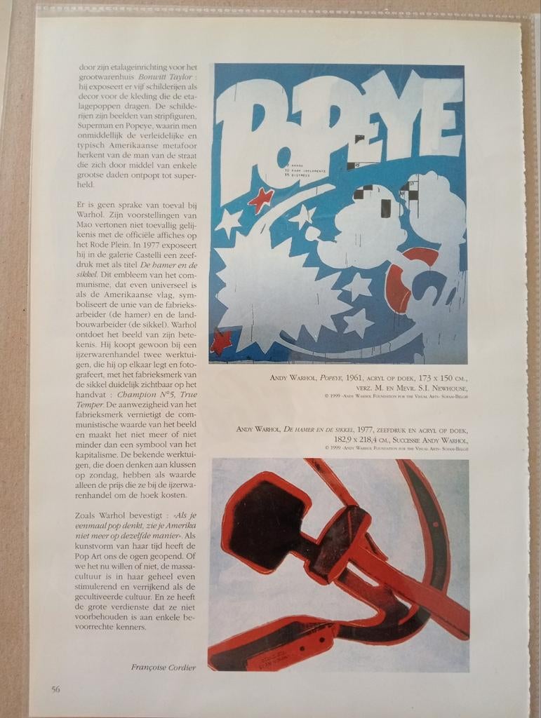 Pop Art en reclame Roy Lichtenstein Andy Warhol, Ophalen of Verzenden, 1980 tot heden, Tijdschrift