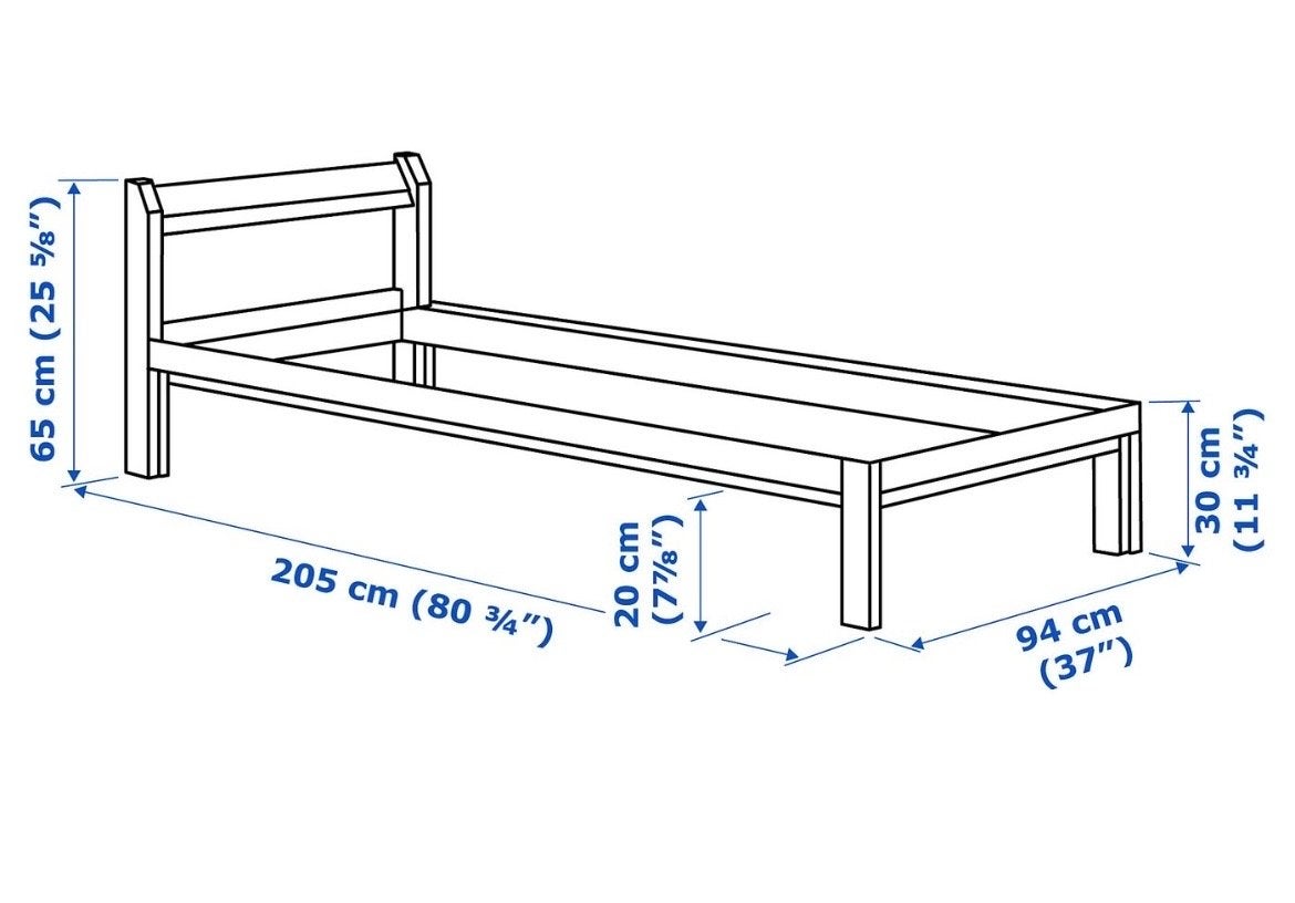 IKEA Neiden Eenpersoonsbed - nieuw in verpakking, Ophalen, 90 cm, Nieuw, 200 cm