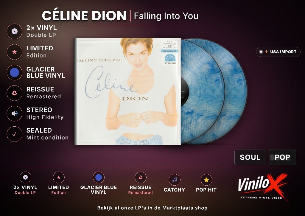 Céline Dion – Falling Into You | 2LP | Glacier Blue, LP, Pop, Ophalen of Verzenden, Nieuw in verpakking