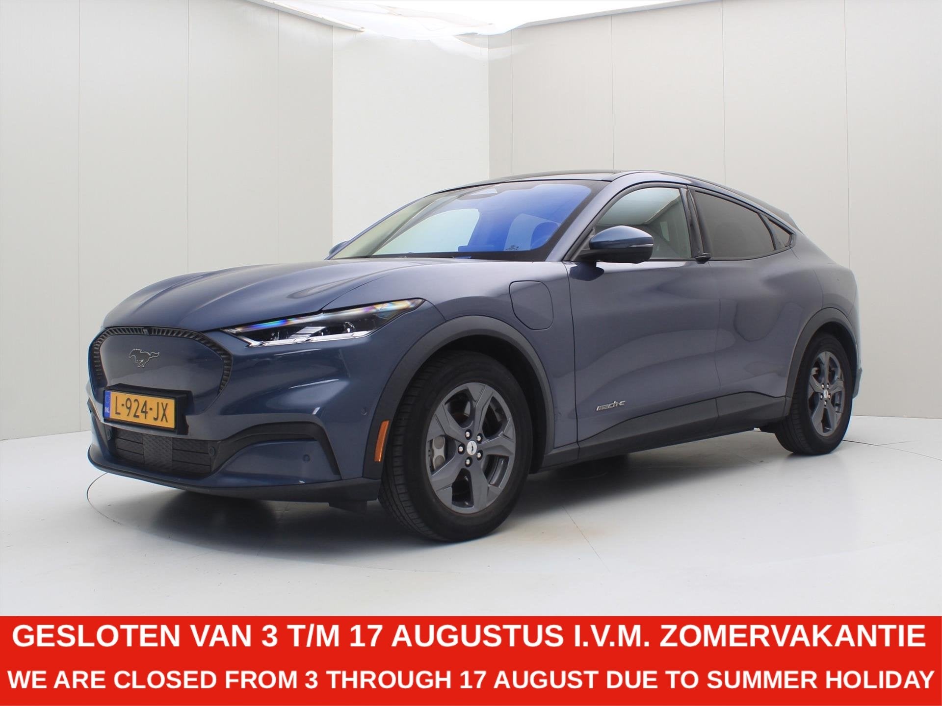 Ford Mustang Mach-E 75kWh 258pk RWD 94% SoH [ PANODAK+LEDER+, Auto's, Automaat, Blauw, Origineel Nederlands, 1944 kg
