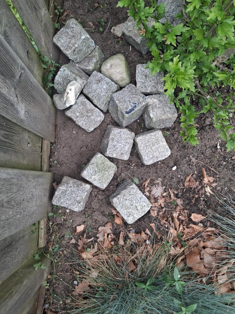 Gebruikte grijze keien voor tuin of bestrating, Ophalen, Gebruikt, Graniet, Kei