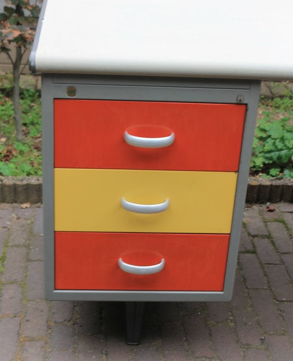Vintage Gispen bureau, Ophalen, Demontabel, Gebruikt