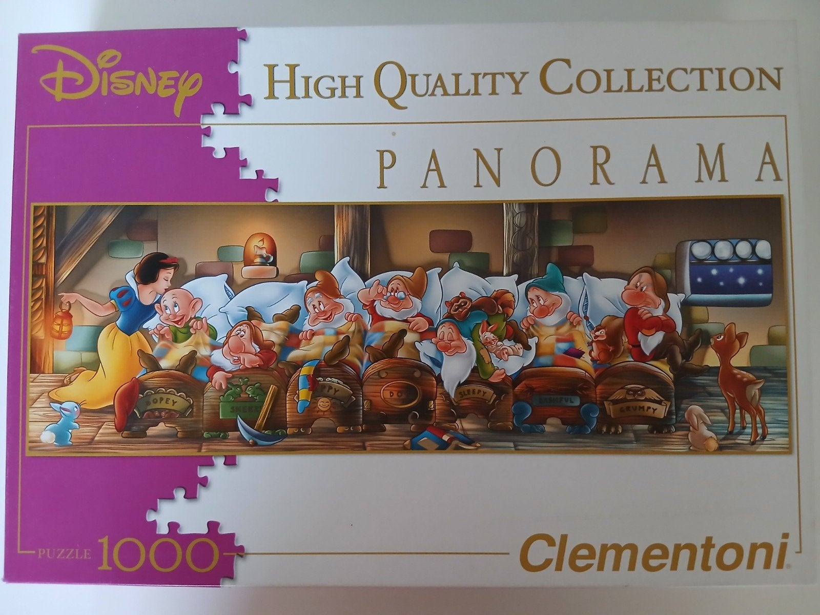 Sneeuwwitje - Clementoni Disney panorama puzzel 1000 stukjes, Hobby en Vrije tijd, Denksport en Puzzels, Ophalen of Verzenden