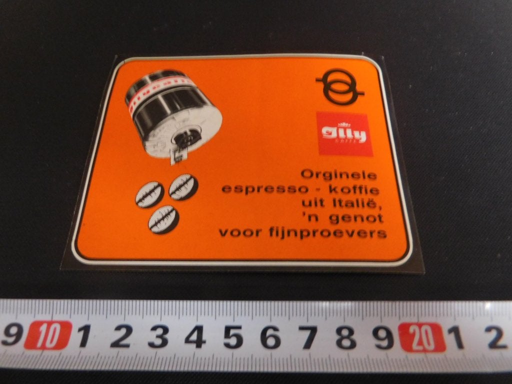 sticker illy caffe orginele espresso-koffie uit italië, Ophalen of Verzenden, Zo goed als nieuw