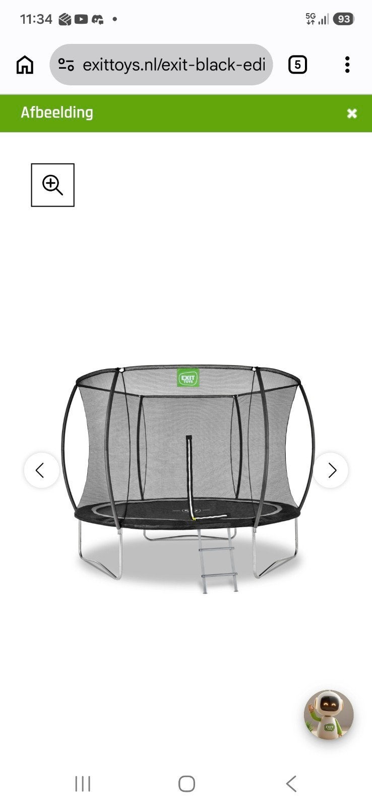 Exit Black Edition Trampoline (gedemonteerd)