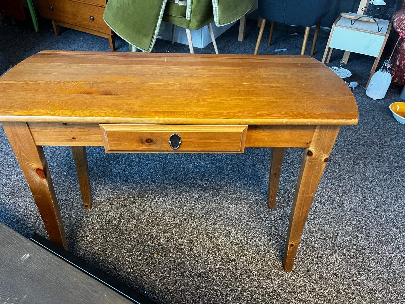 Ikea Leksvik sidetable / wandtafel met lade, Ophalen, Gebruikt, 50 tot 100 cm, Grenenhout