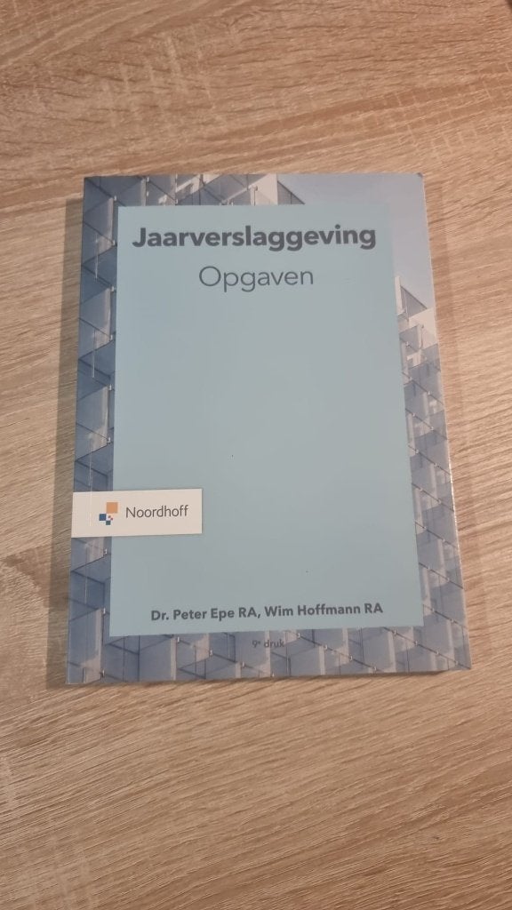 Jaarverslaggeving opgaven, Boeken, Verzenden, Noordhoff, HBO, Zo goed als nieuw