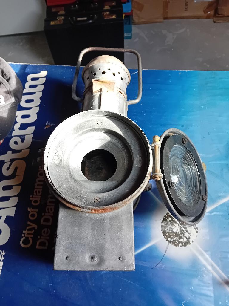 treinlamp  op olie, Antiek en Kunst, Antiek | Lampen, Ophalen