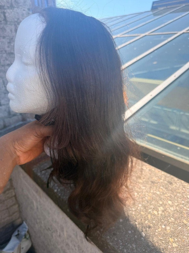 Glueless wig, kinky straight, Ophalen of Verzenden, Nieuw, Pruik of Haarverlenging