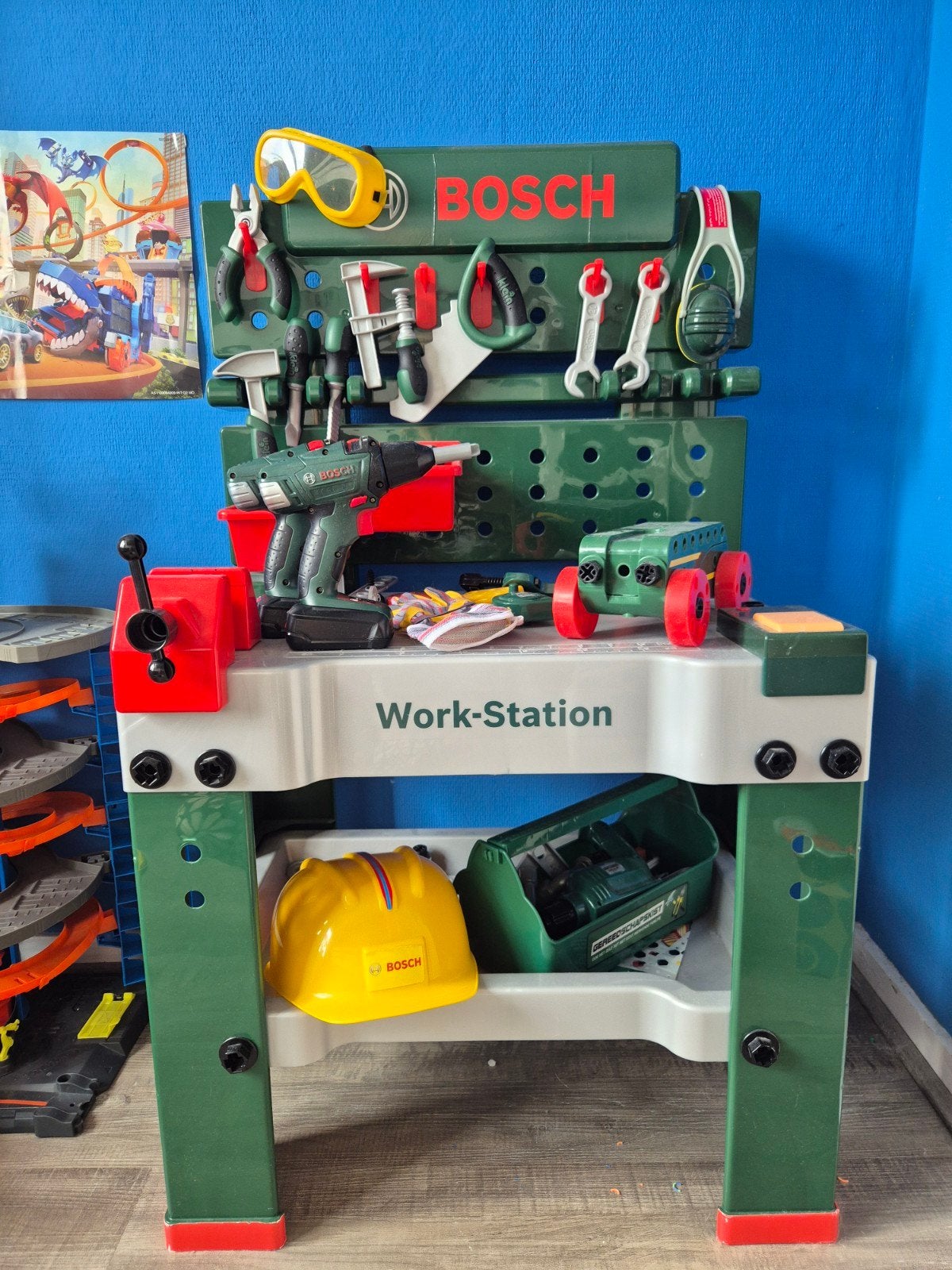 Bosch Work-Station Speelgoed Werkbank met Gereedschap, Ophalen, Jongen of Meisje