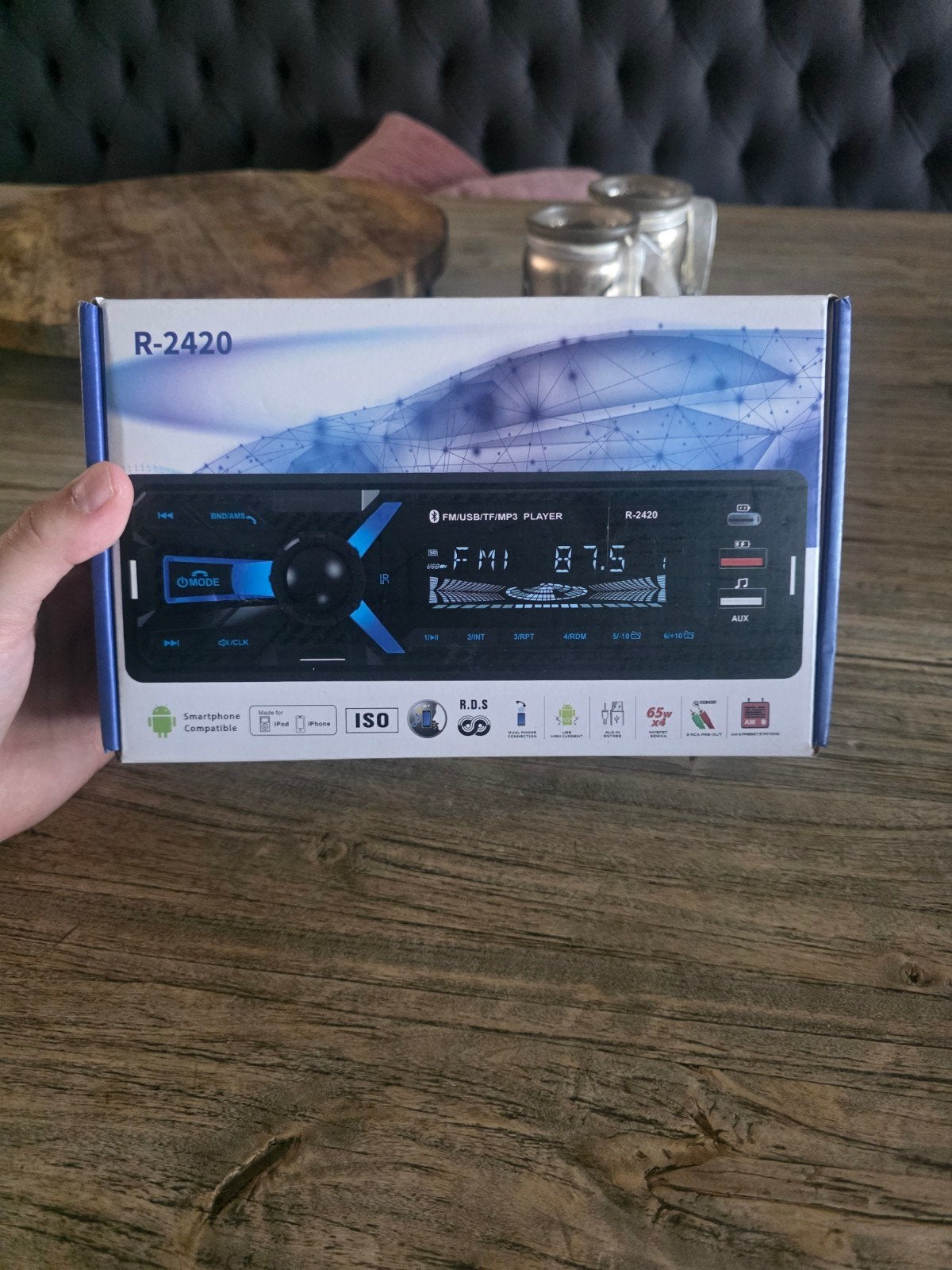 Autoradio met Bluetooth, USB & AUX -  (Model: R-2420), Auto diversen, Autoradio's, Nieuw, Ophalen of Verzenden