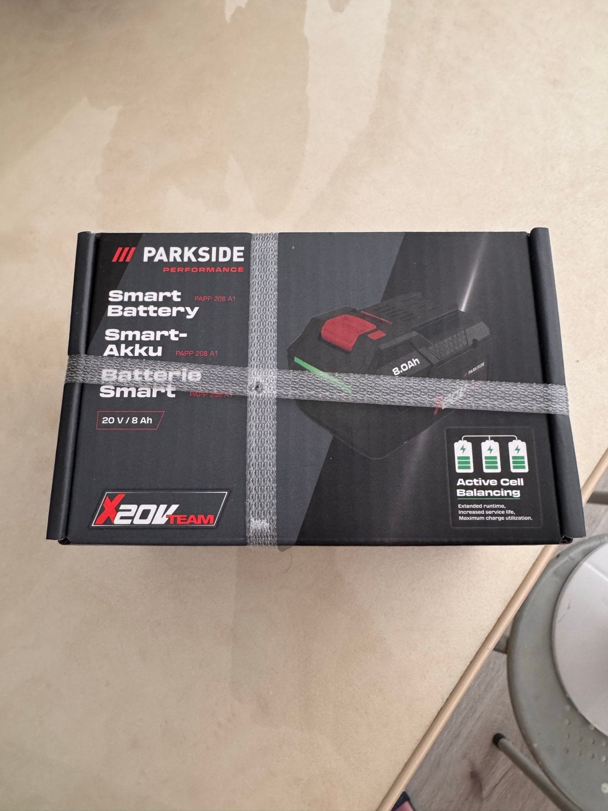 Parkside Smart Accu 20V / 8Ah - Nieuw in doos, Ophalen of Verzenden, Nieuw, Overige typen