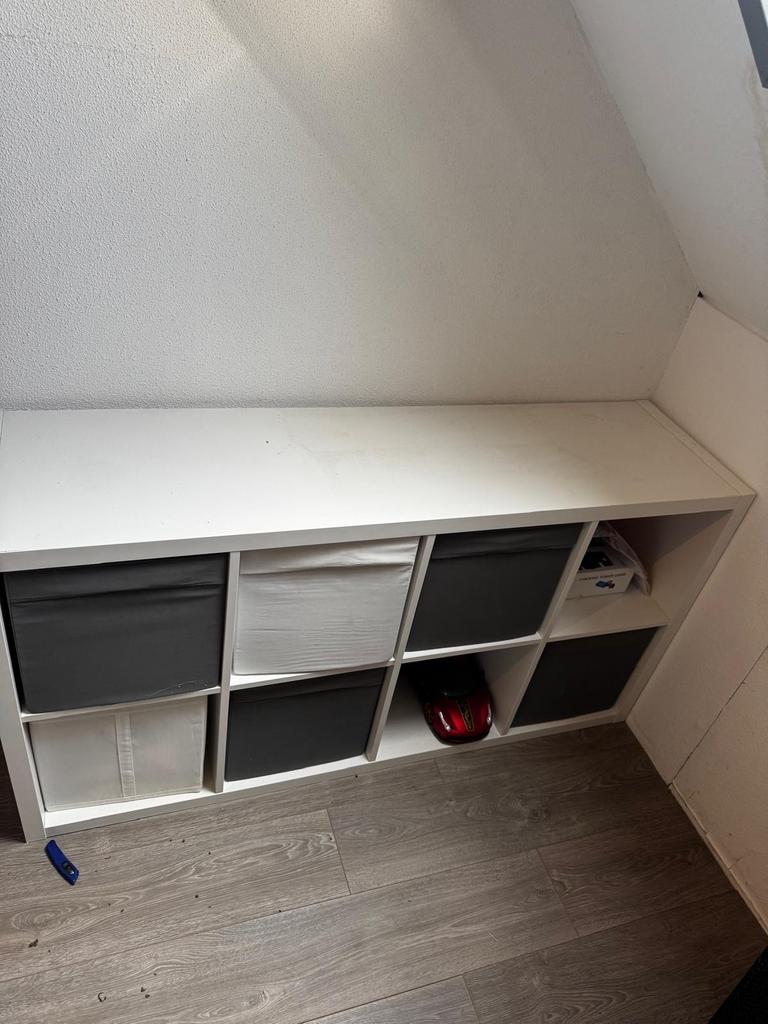 Witte kast met opbergvakken, Ophalen of Verzenden, Gebruikt