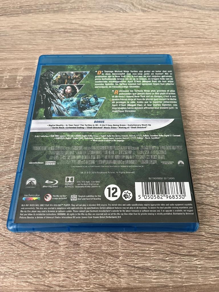 Blu-ray's Teenage Mutant Ninja Turtles 1 en 2 - NL-Uitgaves, Cd's en Dvd's, Ophalen of Verzenden, Gebruikt, Science Fiction en Fantasy