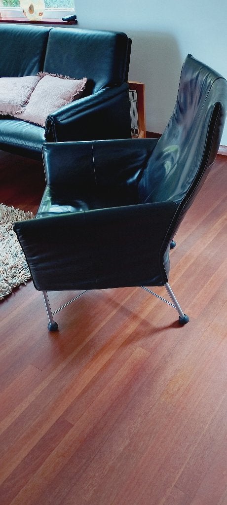 Montis Charly verstelbare rugleuning, Ophalen, Zo goed als nieuw, Leer, 50 tot 75 cm