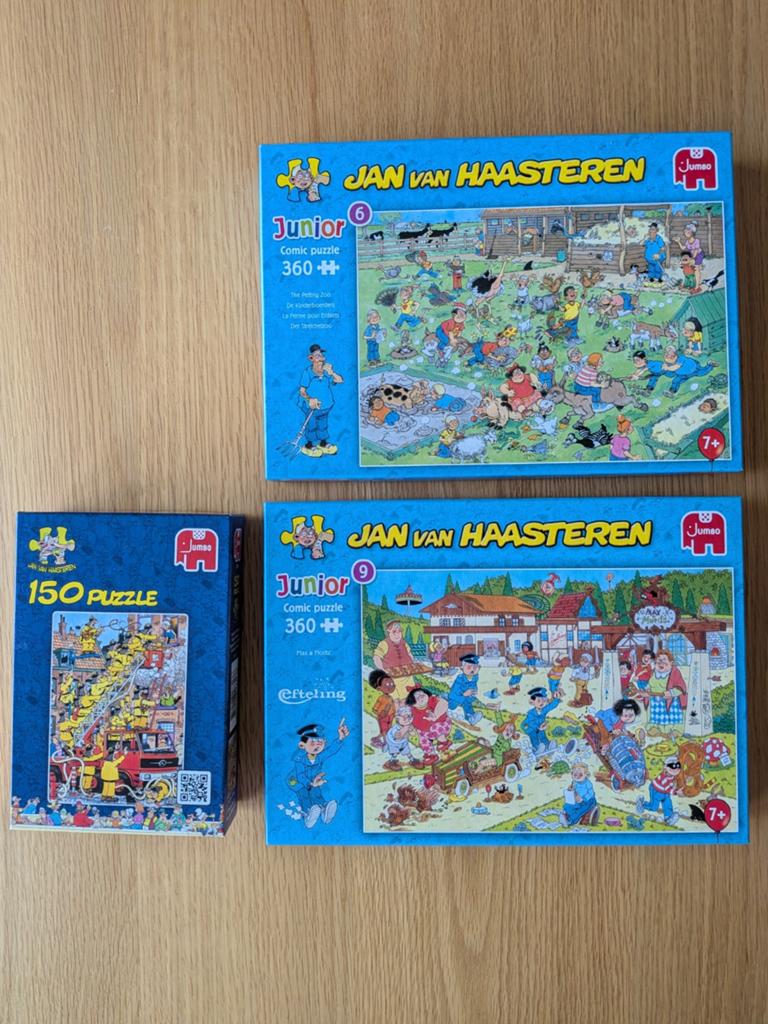 Jan van Haasteren puzzels (kinderboerderij, efteling), Ophalen of Verzenden, Minder dan 500 stukjes, Zo goed als nieuw
