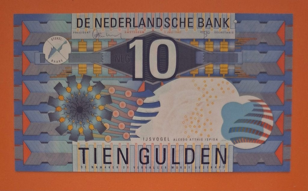 Bankbiljet 10 gulden 1997 IJsvogel, cat. PL48.a, Postzegels en Munten, Bankbiljetten | Nederland, Verzenden, 10 gulden, Los biljet
