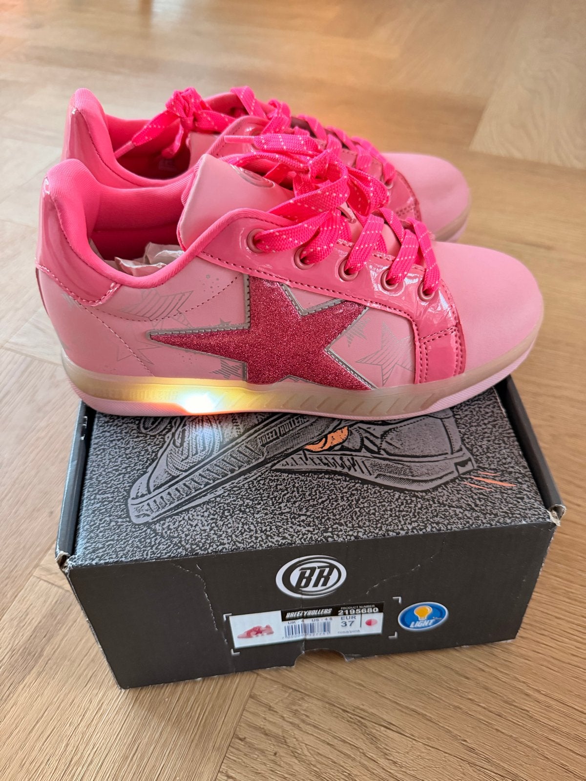 Breezy Rollers roze maat 37 - Zo goed als nieuw, incl. doos, Ophalen of Verzenden, Zo goed als nieuw, Kinderen