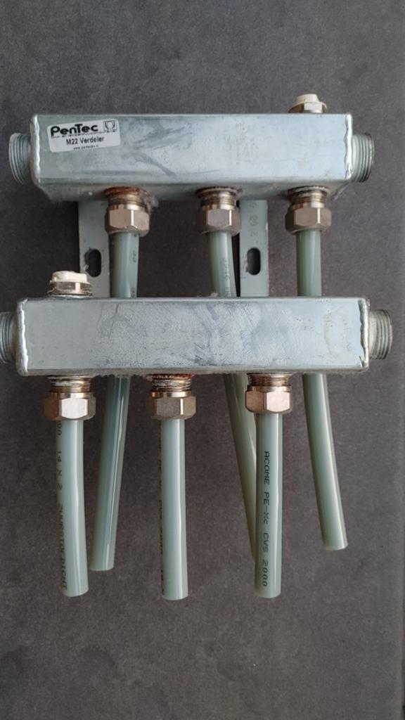 Pentec M22 verdeler voor radiatoren en convectoren, Overige materialen, Gebruikt, Minder dan 20 mm, Overige typen