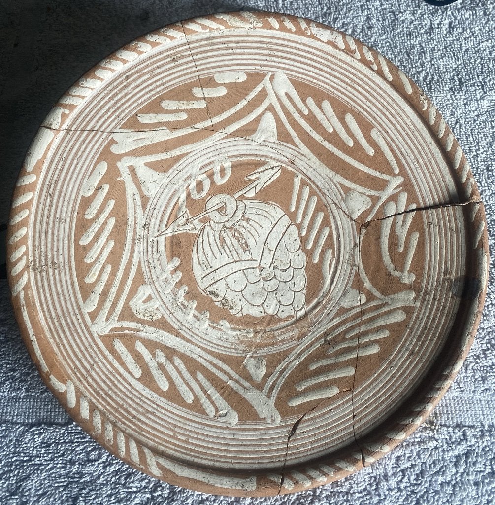 Zeldzaam Enkhuizer Werra aardewerk biscuit bord, Antiek en Kunst, Ophalen of Verzenden