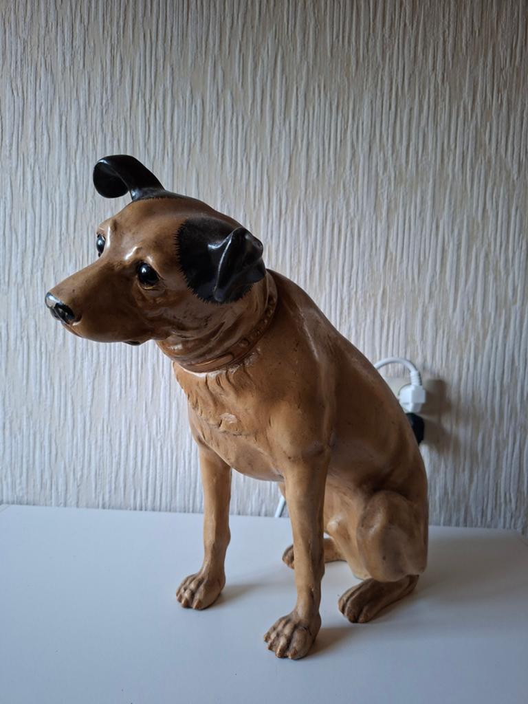 Zeldzaam Vintage Nipper Beeldje - His Master's Voice, Verzamelen, Ophalen, Gebruikt, Mens