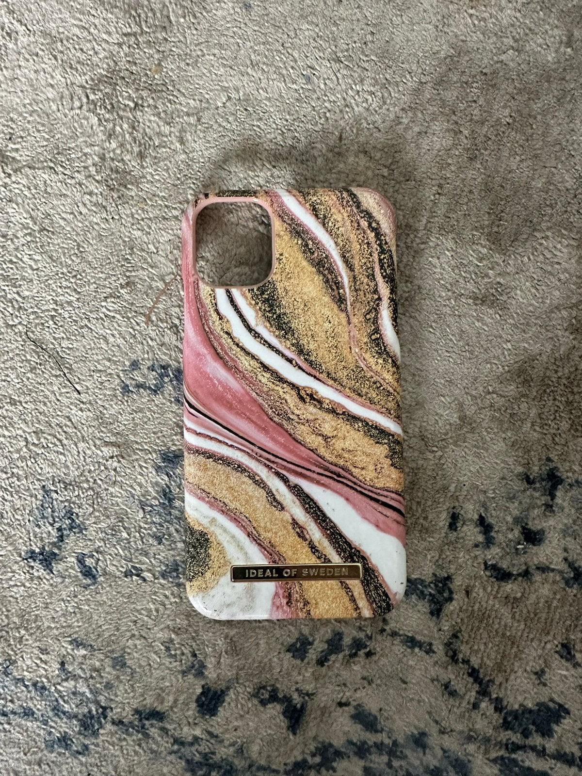 Mooi roze wit goud iPhone 14 pro hoesje Ideal of Sweden, IPhone 14 Pro, Frontje of Cover, Ideal of Sweden, Ophalen of Verzenden