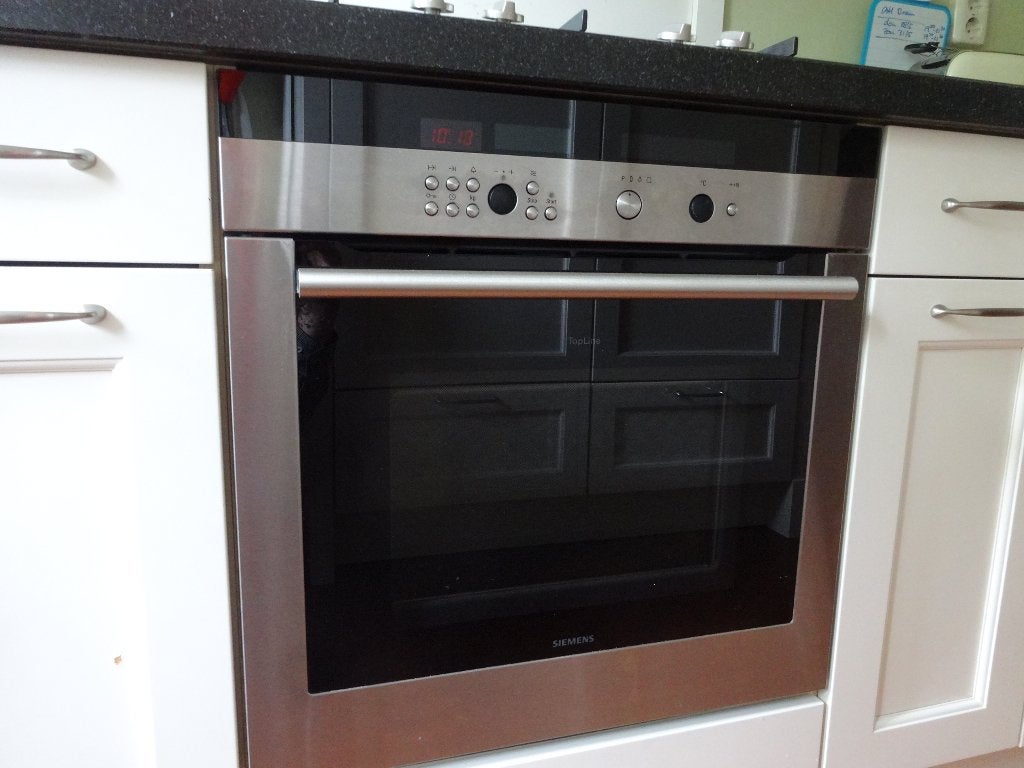 Siemens inbouw combi-oven met magnetron, RVS, 60 cm hoogte, Ophalen, Gebruikt, Siemens, Combi-oven