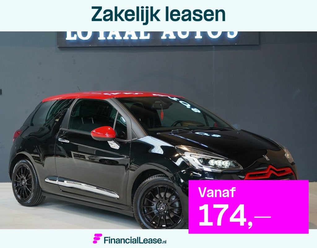 Citroen DS3 1.2 PureTech So Red | NAVI | AIRCO | CRUISE | EL, Euro 6, Zwart, Origineel Nederlands, Bedrijf